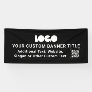QR-Werbeaktion für das Logo für Schwarze Unternehm Banner