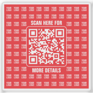 QR-Werbecode (editierbar) mit Logo-Muster Aufkleber