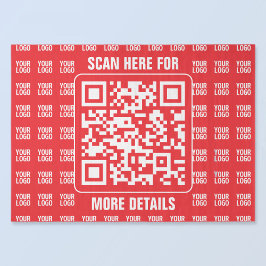 QR-Werbecode (editierbar) mit Logo-Muster Seidenpapier