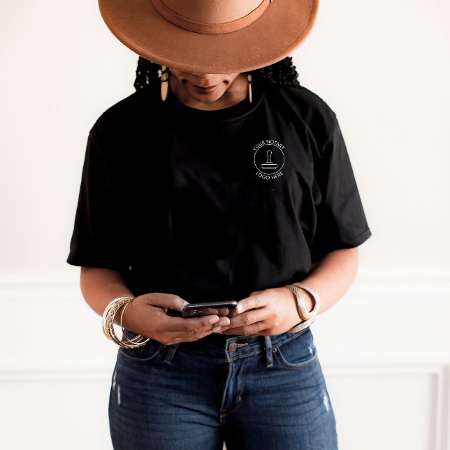 QR-Werbefirma-Mitarbeiter Notar für das Schwarze L T-Shirt (Von Creator hochgeladen)