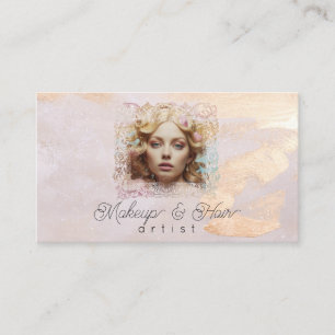 *~* QR Women Girl Peach Beige Pastel Visitenkarte