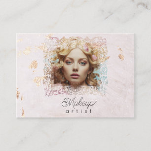 *~* QR Women Girly Lavender Rose Pastell Visitenkarte