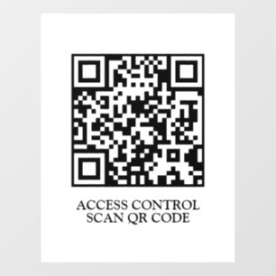 QR-Zugangskontrolle Scannen zum Öffnen der Tür A Fensteraufkleber