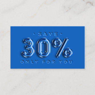 QRCODE 30%OFF Discount Blue Rose Insert VIP Visitenkarte
