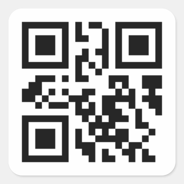 QrCode-Aufkleber Quadratischer Aufkleber (Vorderseite)