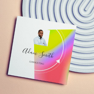 QRCode-Logo für kundenspezifische Foto-Beratung Quadratische Visitenkarte