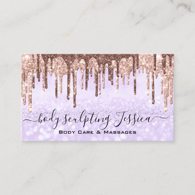 QRCode-Logo-Lila für die Körperpflege Visitenkarte (Vorderseite)