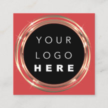 QRCode Logo Online Shop Rahmen Gold Vivd Red