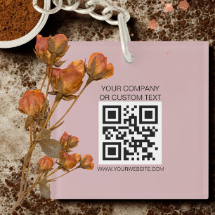 QRcode schwarzer Firmenname, benutzerdefinierter T Schlüsselanhänger