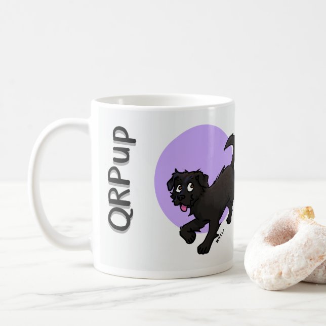 QRPup Cup - Black Terrier Kaffeetasse (Mit Donut)