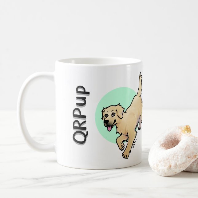 QRPup Cup - Goldene Kaffeetasse (Mit Donut)