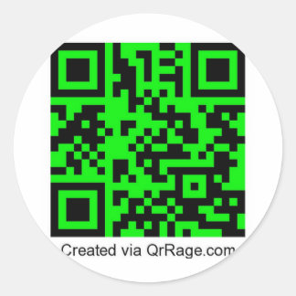 QrRage.com - Ihr eigener QR-Code Runder Aufkleber