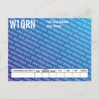QSL-Karte Fügen Sie Ihr eigenes Foto hinzu Postkarte