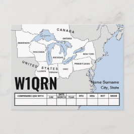 QSL-Karte Great Lakes Karte