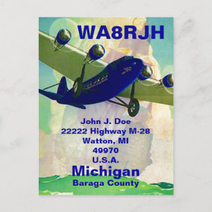 QSL Postkarten HAM Radio Op Bermuda Dreieck Geiste