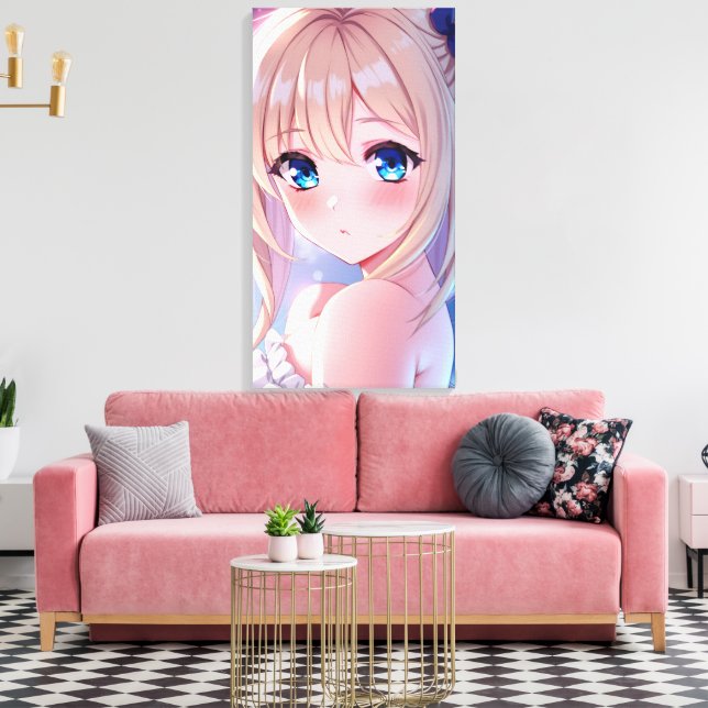 QT Blaue Augen 3 Leinwanddruck (Insitu (Wohnzimmer))