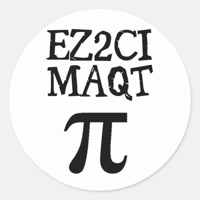 QT Pi Süsse Pie Runder Aufkleber (Vorderseite)