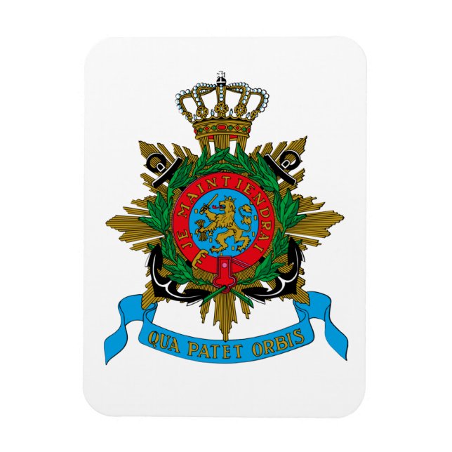 Qua Patet Orbis - Korps Mariniers Embleem Magnet (Vertikal)