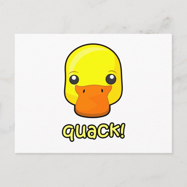 Quack! Duck Postkarte (Vorderseite)