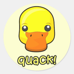 Quack! Duck Runder Aufkleber