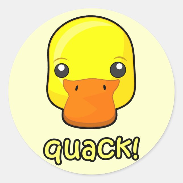 Quack! Duck Runder Aufkleber (Vorderseite)