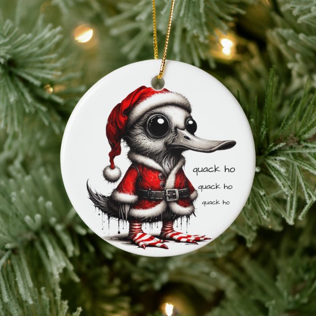 Quack Ho Duck Christmas Keramik Ornament (Baum)