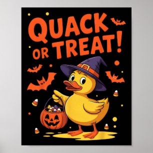 Quack oder Leckerei Funny Rubber Duck Duckie Hallo Poster