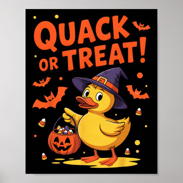 Quack oder Leckerei Funny Rubber Duck Duckie Hallo Poster (Vorne)