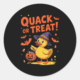 Quack oder Leckerei Funny Rubber Duck Duckie Hallo Runder Aufkleber