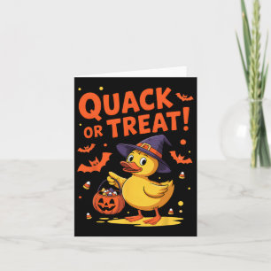 Quack oder Treat Lustige Gummiente Duckie Hallowee Karte