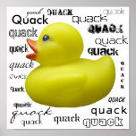 Quack Quack Duckie Poster<br><div class="desc">Schriftart "Quack"-Rubber-Duckie-Poster</div>