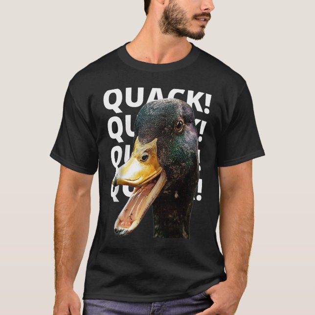 Quack Quack für Duck Raglan Baseball T-Shirt (Vorderseite)