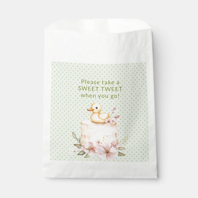 Quack! Quack! Sagt die Ente mit Gingham-Kontrollkä Geschenktütchen (Vorderseite)