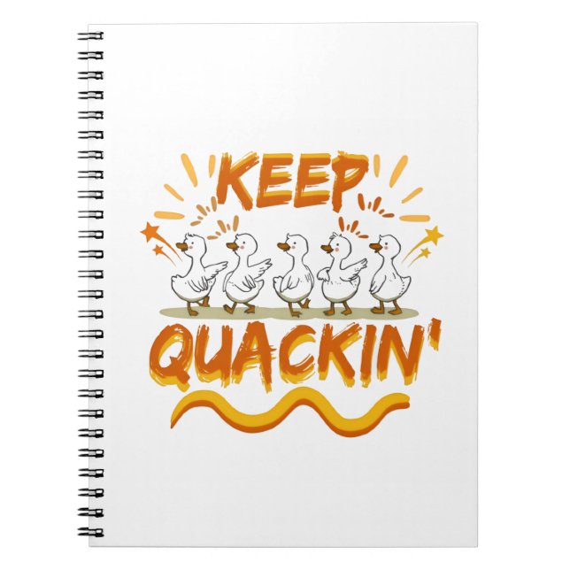 Quack weiter (Tanzen) Lustiger Entenwitz Notizblock (Vorderseite)