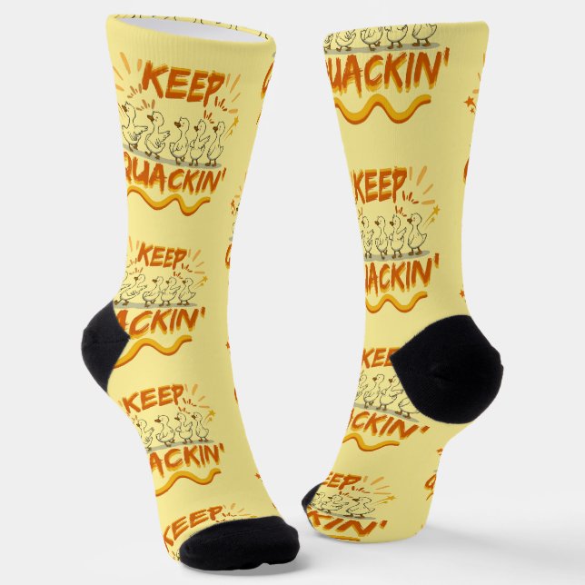 Quack weiter (Tanzen) Lustiger Entenwitz Socken (Gewinkelt)