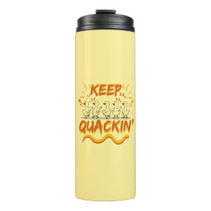 Quack weiter (Tanzend) Lustiger Entenwitz Thermosbecher