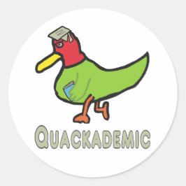 quackademisch runder aufkleber