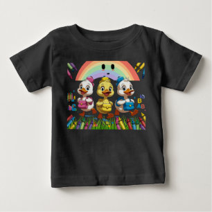 "Quackend in den Kindergarten!" – Süße Ente Zurück Baby T-shirt