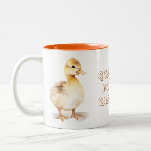 Quackers für meine Quackers Zweifarbige Tasse (Links)