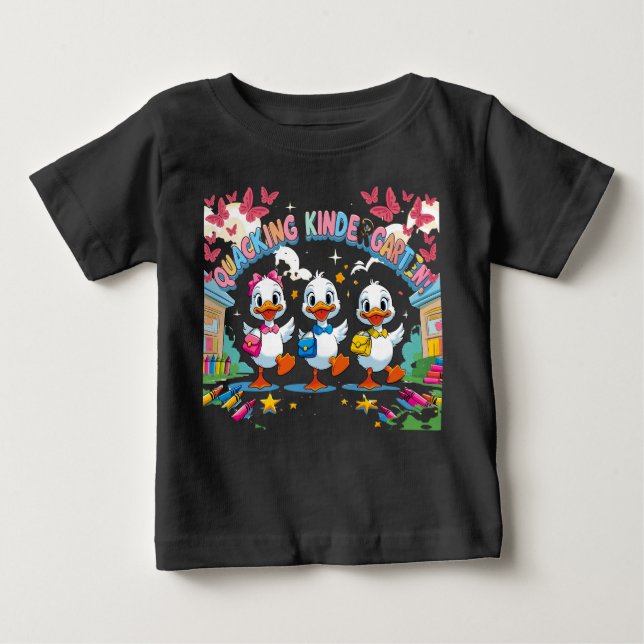 "Quacking Kindergarten - Niedliches Enten zurück i Baby T-shirt (Vorderseite)