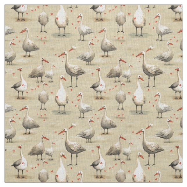 Quacks: Whimsy Gänse Stoff (Muster)