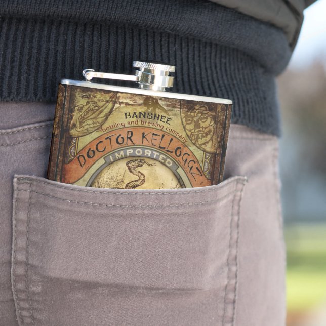 Quacksalberprodukt Flachmann (Beispiel)