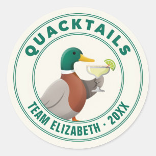 Quacktails Team Braut See Junggesellinnenabschied Runder Aufkleber