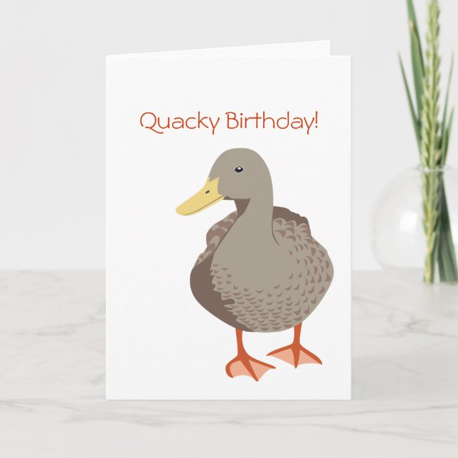 Quacky Birthday Grußkarte Karte (Vorderseite)