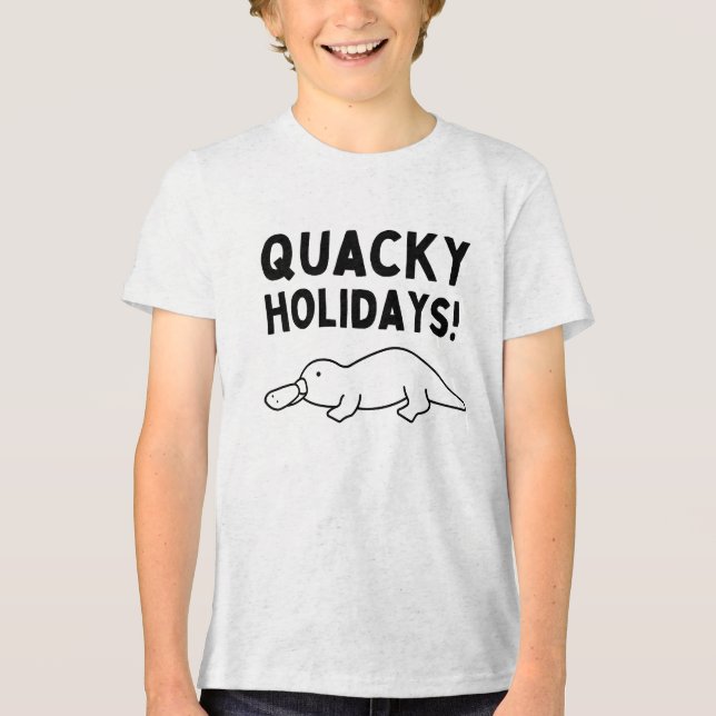Quacky Holidays Platypus T - Shirt (Vorderseite)