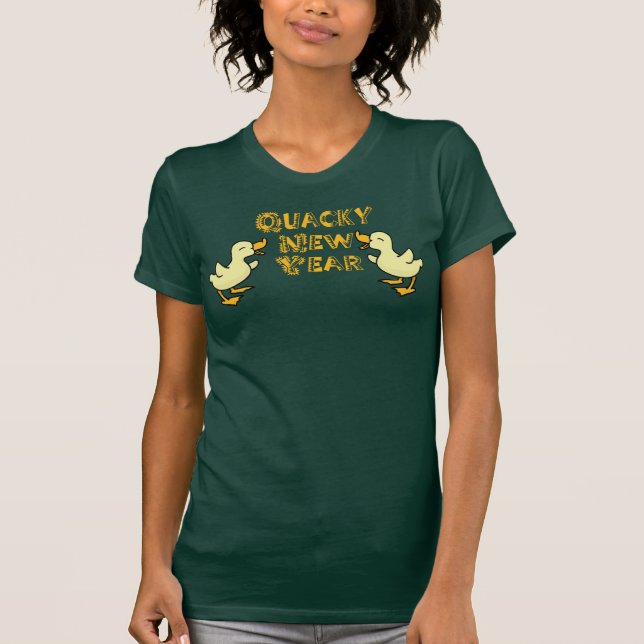 Quacky New Year Yellow Ducks T - Shirt (Vorderseite)