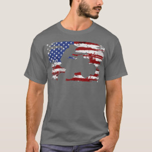 Quad American Flag Four Wheeler Vintag T-Shirt