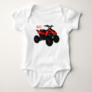 Quad atv Cartoon Illustration Baby Strampler