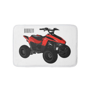 Quad atv Cartoon Illustration Badematte