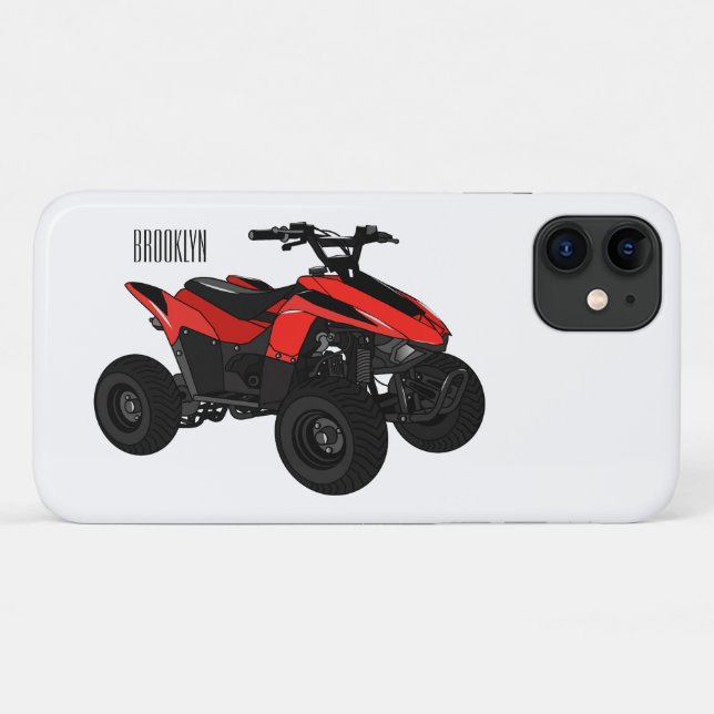 Quad atv Cartoon Illustration Case-Mate iPhone Hülle (Rückseite (Horizontal))